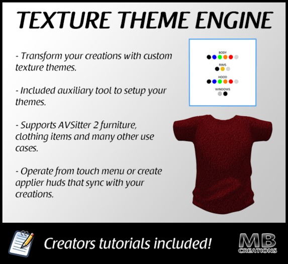 Texture Theme Engine - Create applier HUDS and more!