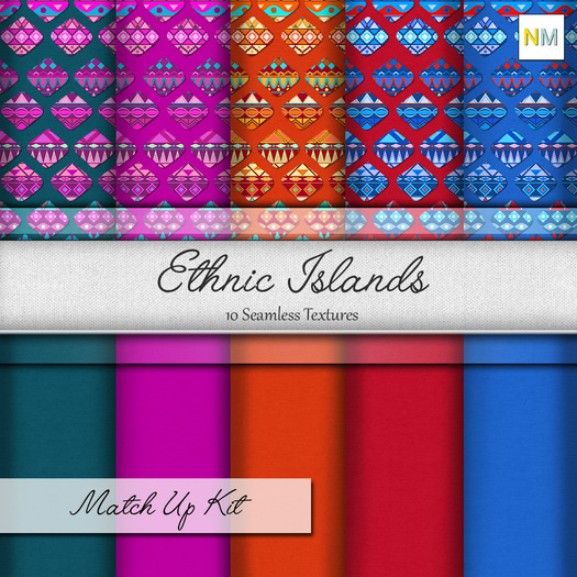 Ethnic Islands Matchup Kit 10 Seamless Textures NM