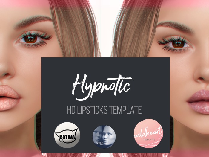 WILDHEART. Hypnotic HD Lipsticks Template (Genus/CATWA) (PSD)