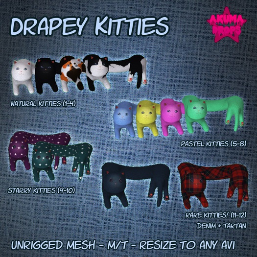11. RARE [Akuma Drops] Drapey Kitty [Denim] BOX