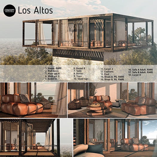 Concept} *17. Los Altos. Sofa B Adult . RARE