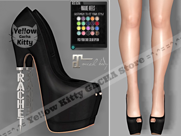 REIGN.- MAAIKE HEELS "RACHET" - MAITREYA - FATPACK