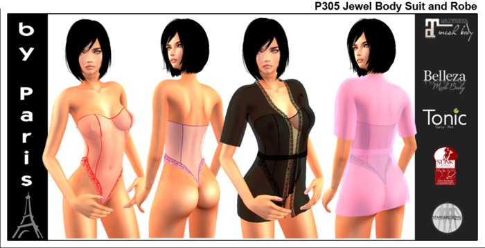 Jewel Body Suit and Robe - Tonic Slink, Maitreya, Belleza DEMO