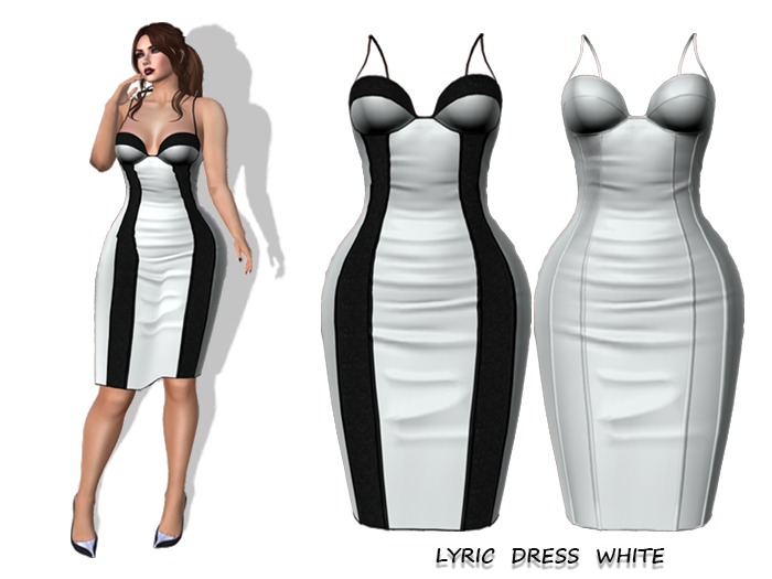 GGVG LYRIC DRESS WHITE