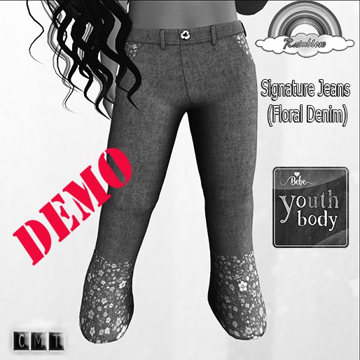 ((RBS)) Signature Jeans (Floral Denim) Bebe Youth DEMO