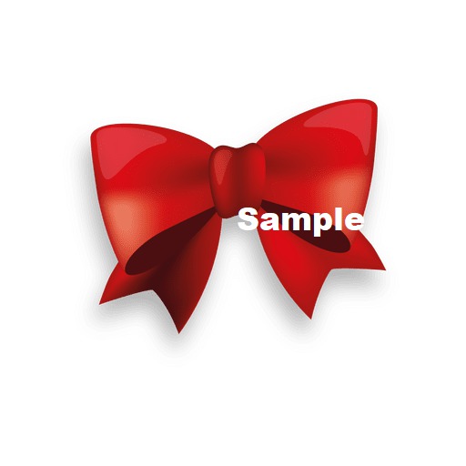 Glossy Red Ribbon Bow CMT