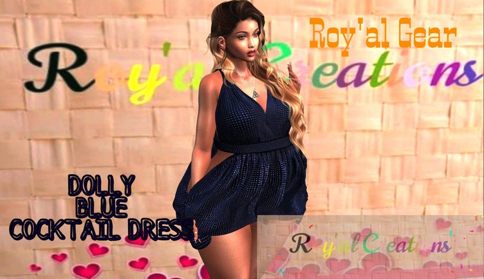 DOLLY BLUE COCKTAIL DRESS