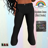 ((RBS)) Signature Jeans (Black Denim) - Bebe Youth