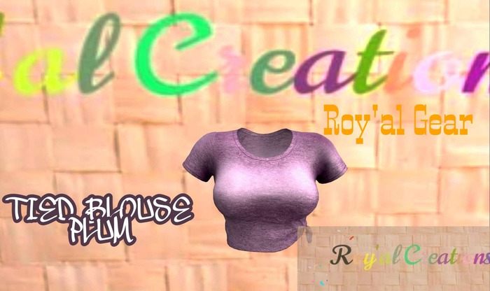 TIED BLOUSE PLUM