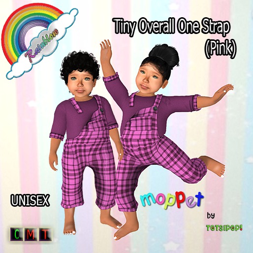 ((RBS)) Tiny Overall One Strap (Pink)   (WEAR)