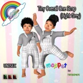 ((RBS)) Tiny Overall One Strap (Light Grey) moppet