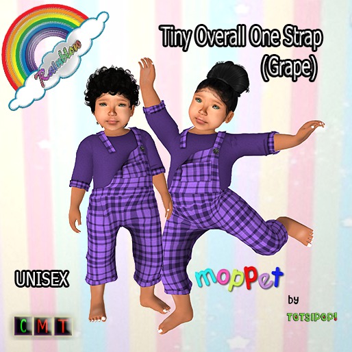 ((RBS)) Tiny Overall One Strap (Grape)  Moppet