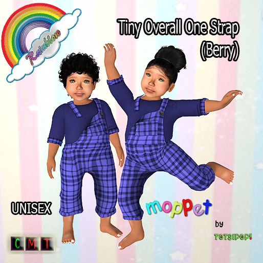 ((RBS)) Tiny Overall One Strap (Berry)  (WEAR)