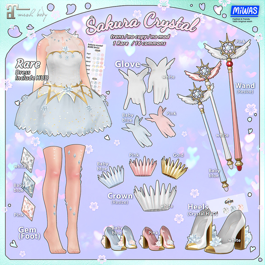 MIWAS / Sakura crystal Dress RARE