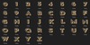 Second Life Marketplace - Black & Gold 0-9 & A-Z PNG Letters 256X256 ...