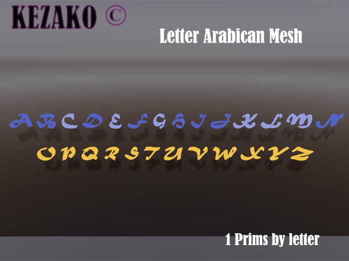 *K* Alphabet Arabican Mesh