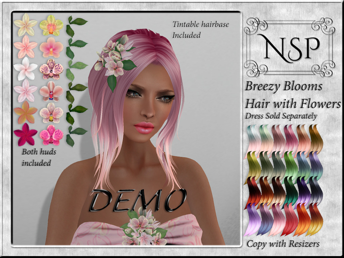 NSP Breezy Blooms Hair - DEMO pkg hud