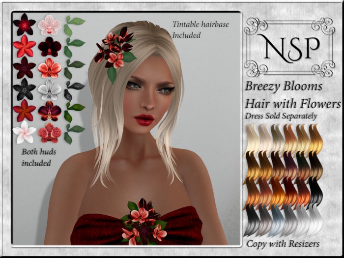 NSP Breezy Blooms Hair - Naturals pkg hud