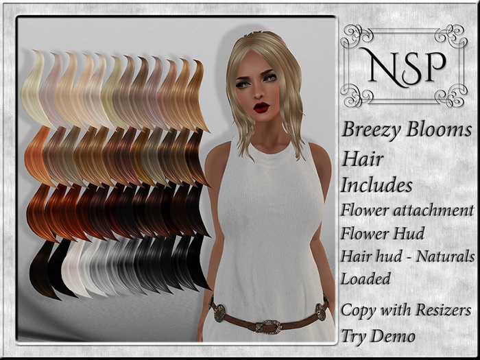 NSP Breezy Blooms Hair - Naturals Loaded pk Hud