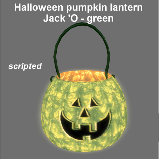 Halloween pumpkin lantern Jack 'O - green