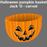 Halloween pumpkin basket Jack 'O - carved