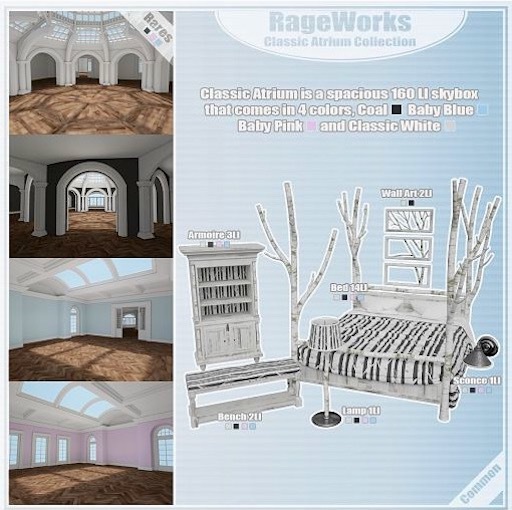 Classic Atrium Bed Pink - (RageWorks)