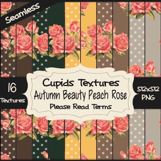 *Cupids Textures * 16 AUTUMN BEAUTY PEACH ROSE