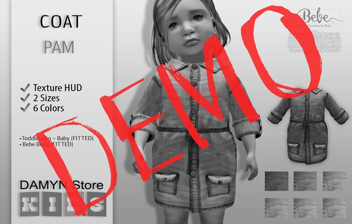 ::Damyn Store::DEMO-Pam Coat~Toddle & Bebe Body