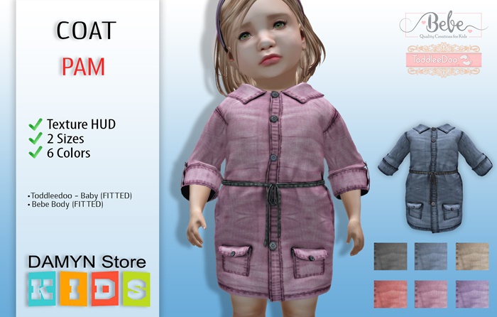 ::Damyn Store::Pam Coat~Toddle & Bebe Body