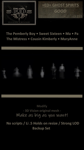 =ED= GHOST SPIRITS (Good) - UNPACK