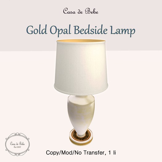 {CdB} Gold Opal Bedside Lamp
