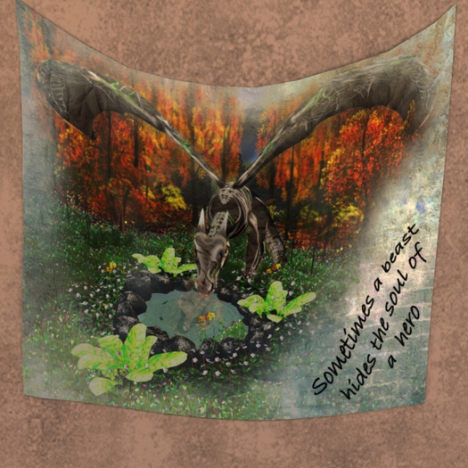 Dragons Reflection Tapestry