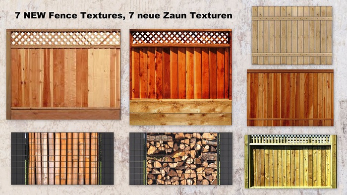 7 Fence Textures, 7 Zaun Texturen