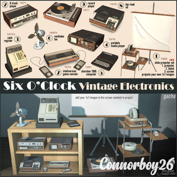 Second Life Marketplace - SIX OCLOCK VINTAGE ELECTRONICS 1940s FULL SET ...