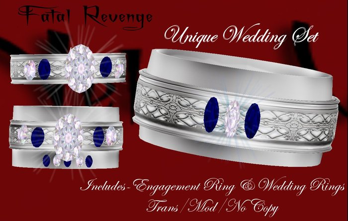 Fatal Revenge- Unique Wedding Ring Set