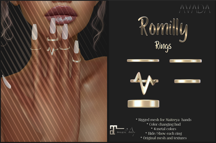 Avada~ Romilly Rings - Maitreya