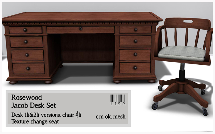 LISP - Mesh - Jacob Desk Set - Rosewood