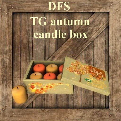 autumn candle box  DFS storage vendor crate texture  bc