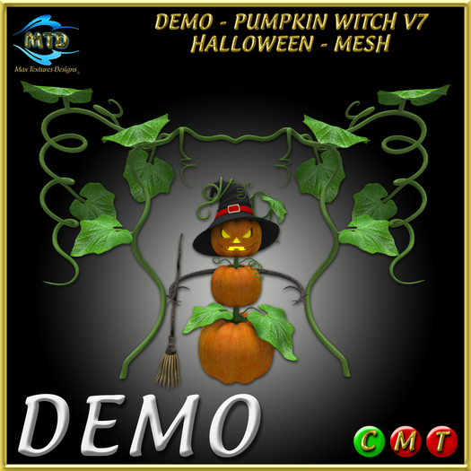 DEMO - PUMPKIN WITCH V7 - HALLOWEEN - MESH