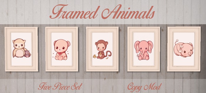 {ENT} Framed Animals Set