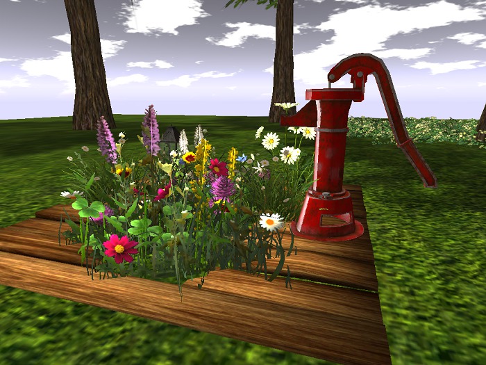 Old Water Pump with flowers