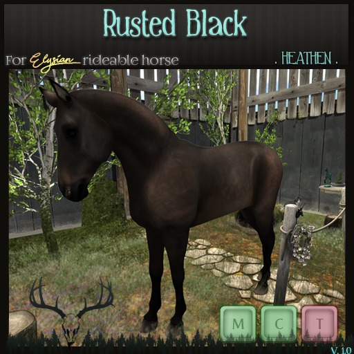 [. HEATHEN .] Elysian Rideable Skin -Rusted Black- {ADD}