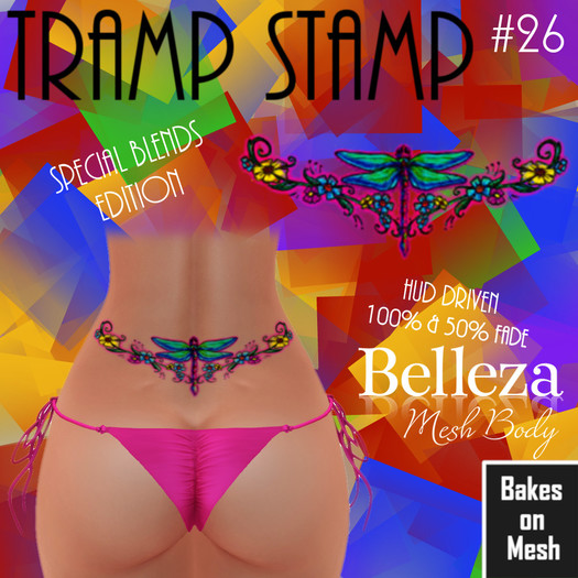 Tramp stamp tattoo 26 dragonfly