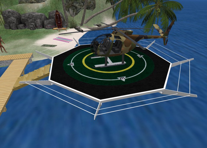 offshore heli platform white