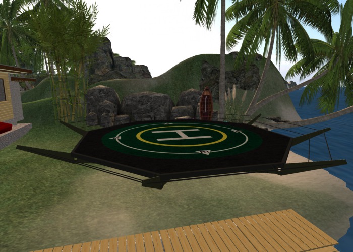 offshore heli platform Dark