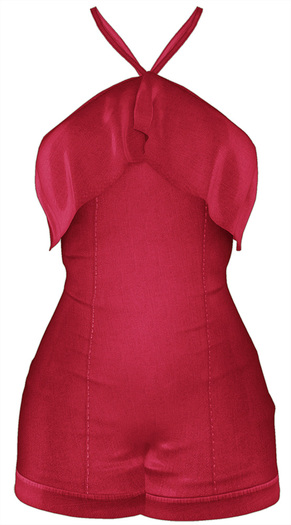 Kaithleen's Linen Romper - Red