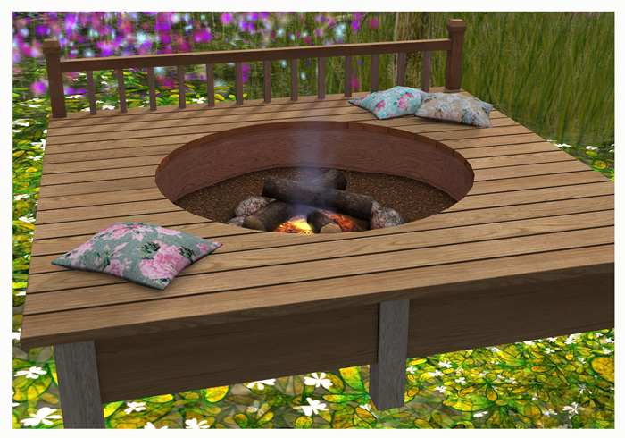 LISP - Mesh - Jasmine Firepit - Natural