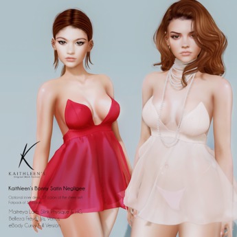 Second Life Marketplace - Kaithleen's Bonny Satin Negligee - Blue