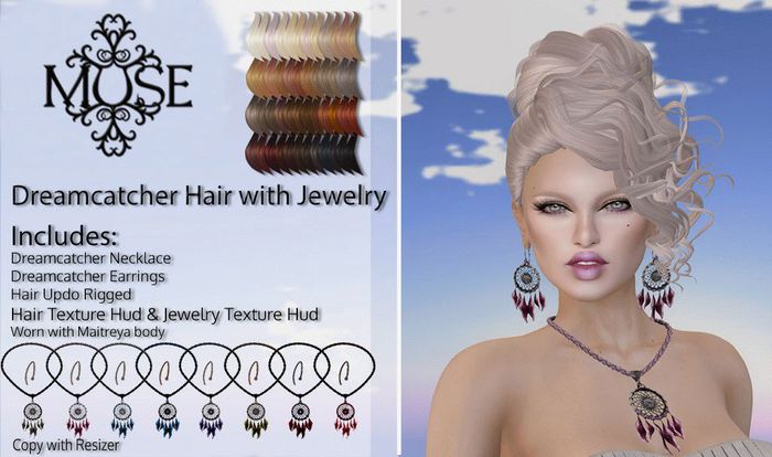 [MUSE] Dreamcatcher Hair & Jewelry - Naturals Relaxed  pkg hud
