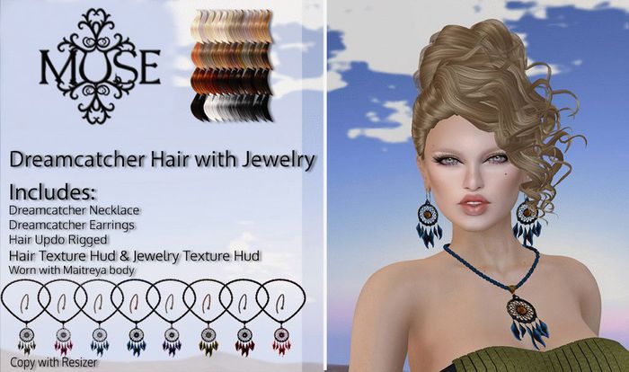 [MUSE] Dreamcatcher Hair & Jewelry - Naturals Loaded pkg hud